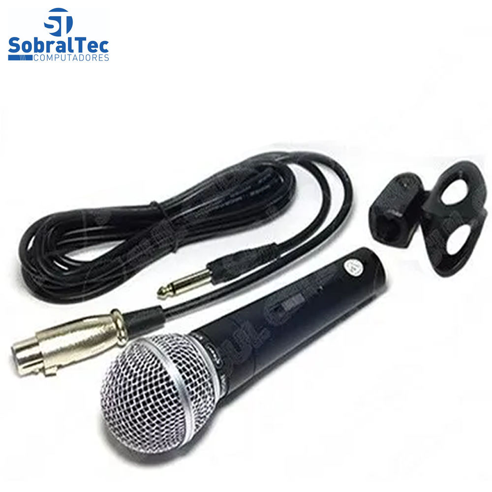 Microfone 78 dB KNUP KP-M0014 Com Cabo XLR -P10 de 3 Metros
