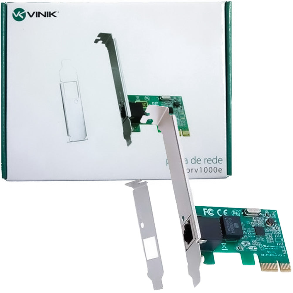 Placa De Rede Prv1000E Low Profile Pcie 10/100/1000 - Vinik