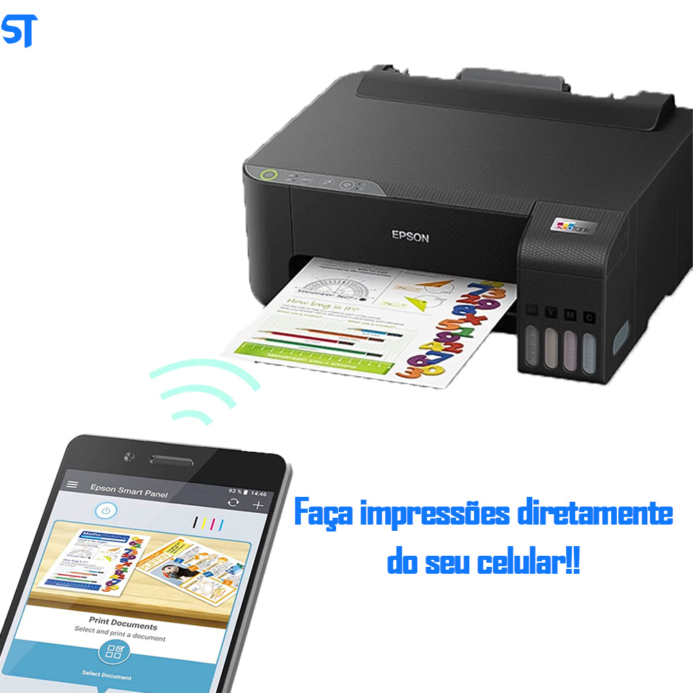 Impressora Jato de Tinta Epson EcoTank L1250, Colorida, USB, Wifi, Duplex, Bivolt - AC 100-240V/50-60 Hz, Preto