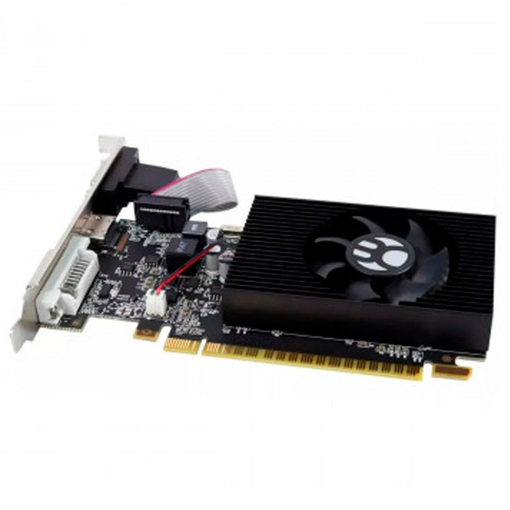 Placa de Vídeo GPU GT 730 2GB DDR3 128 BITS Bluecase, BOX, DVI, HDMI, VGA, Low Profile - Pn BP-GT730-2GD3DBX
