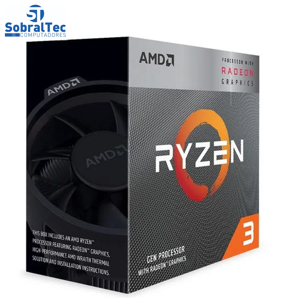 Processador AMD Ryzen 3 3200G, Cache 4MB, 3.6GHz (4GHz Max Turbo), AM4 - YD3200C5FHBOX
