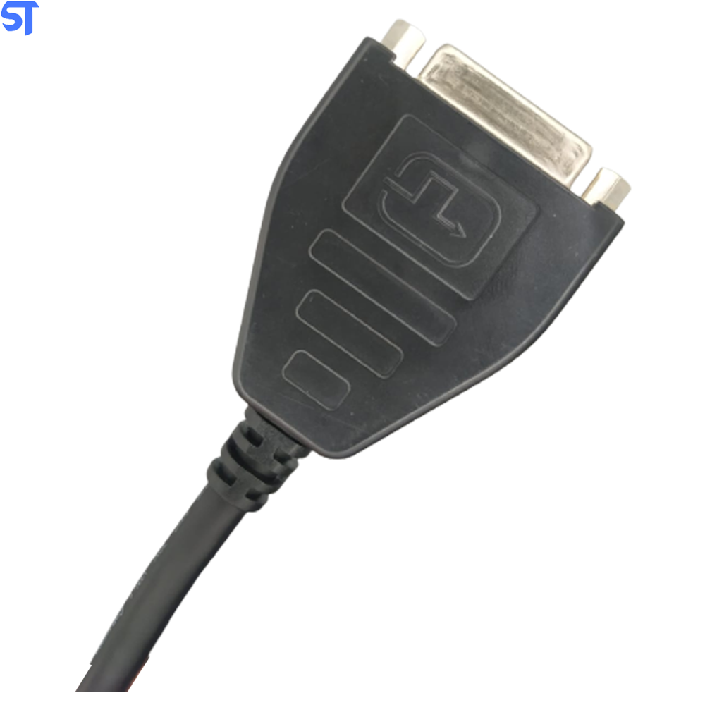 Cabo DisplayPort Macho Para Cabo DVI 18+1 Fêmea 20Cm