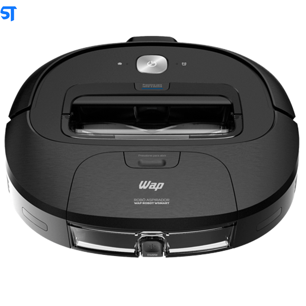 Aspirador de Pó Robô WAP ROBOT WSMART Bivolt Automático Autorrecarga -Varre Aspira Passa Pano- Agenda horário de Limpeza