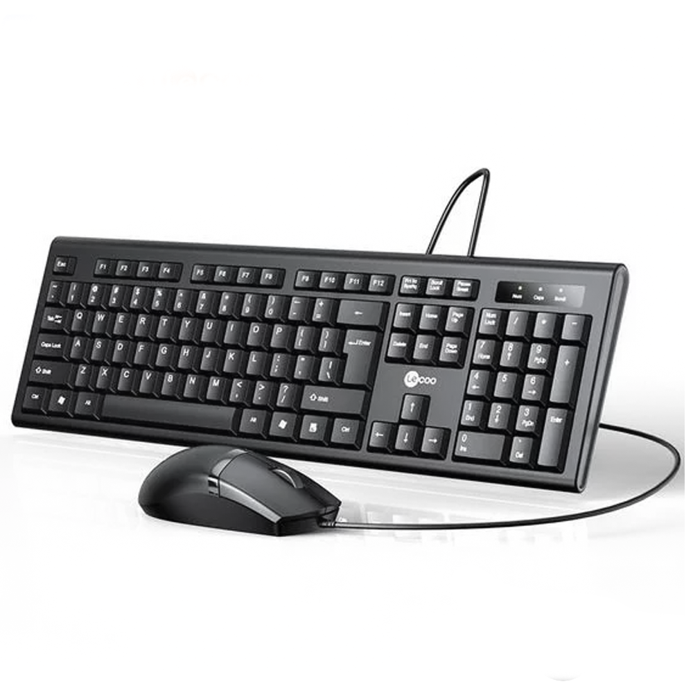 Kit Teclado e Mouse USB LECOO CM102 Preto