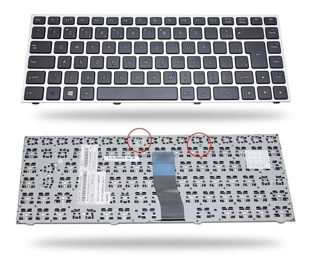 Teclado Notebook Compativel Com Positivo Premium Tv Xs3210 - Mp-12R78Pa-43022 - Br Sem Moldura
