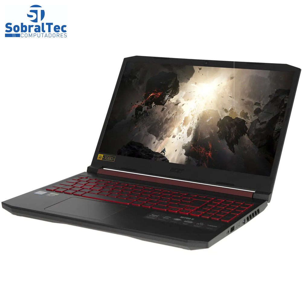 Notebook Gamer Acer NVIDIA GeForce GTX 1650 Core i5-9300H 8GB 1TB 128GB SSD Tela Full HD 15.6