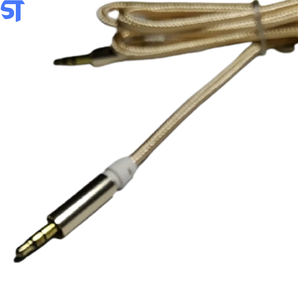 Cabo P2 x P2 Trançado Inova CBO-7411 1M Dourado