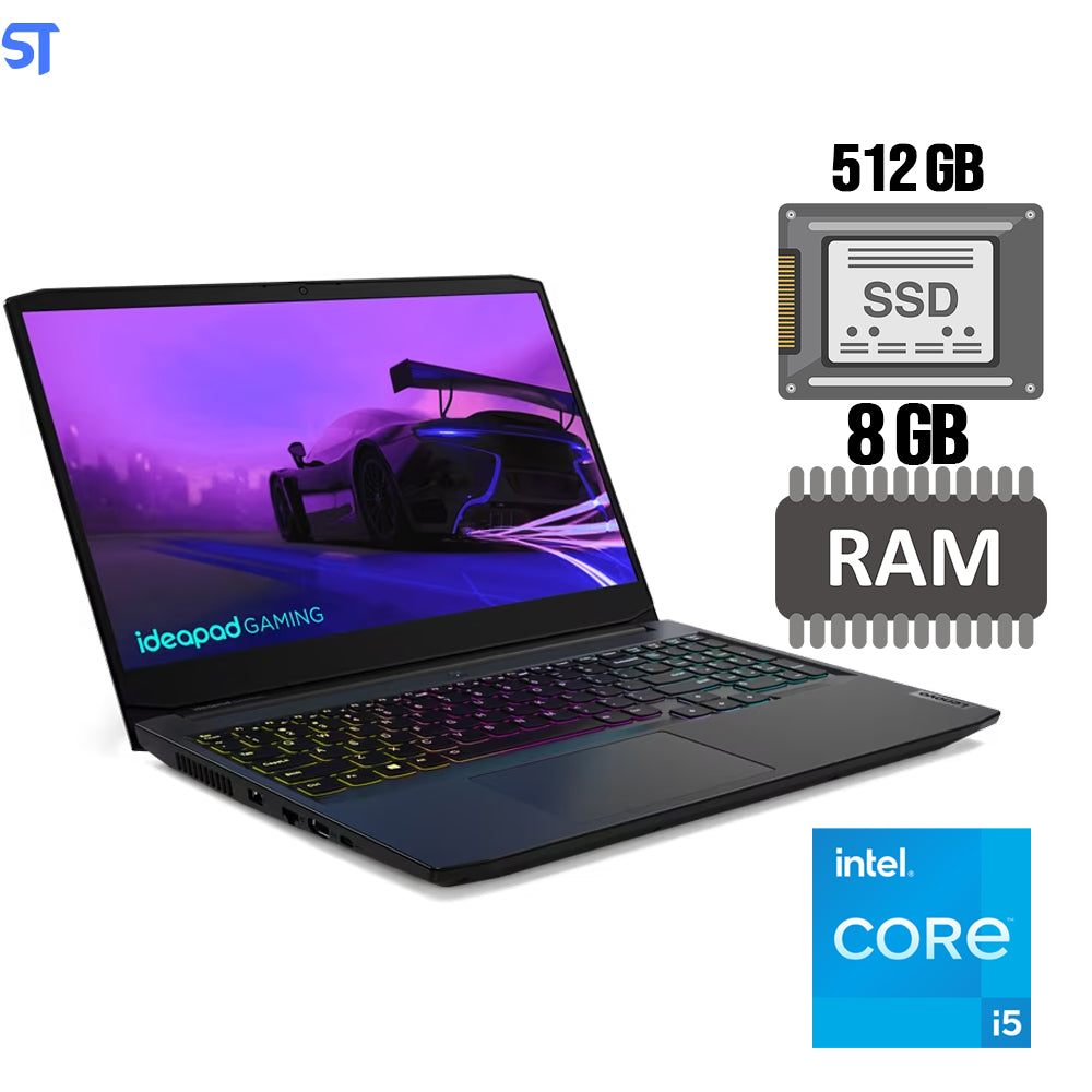 Notebook Gamer Lenovo ideapad Gaming 3i 15IHU6 i5-11300H 8GB 512GB SSD GTX 1650 4GB 15.6