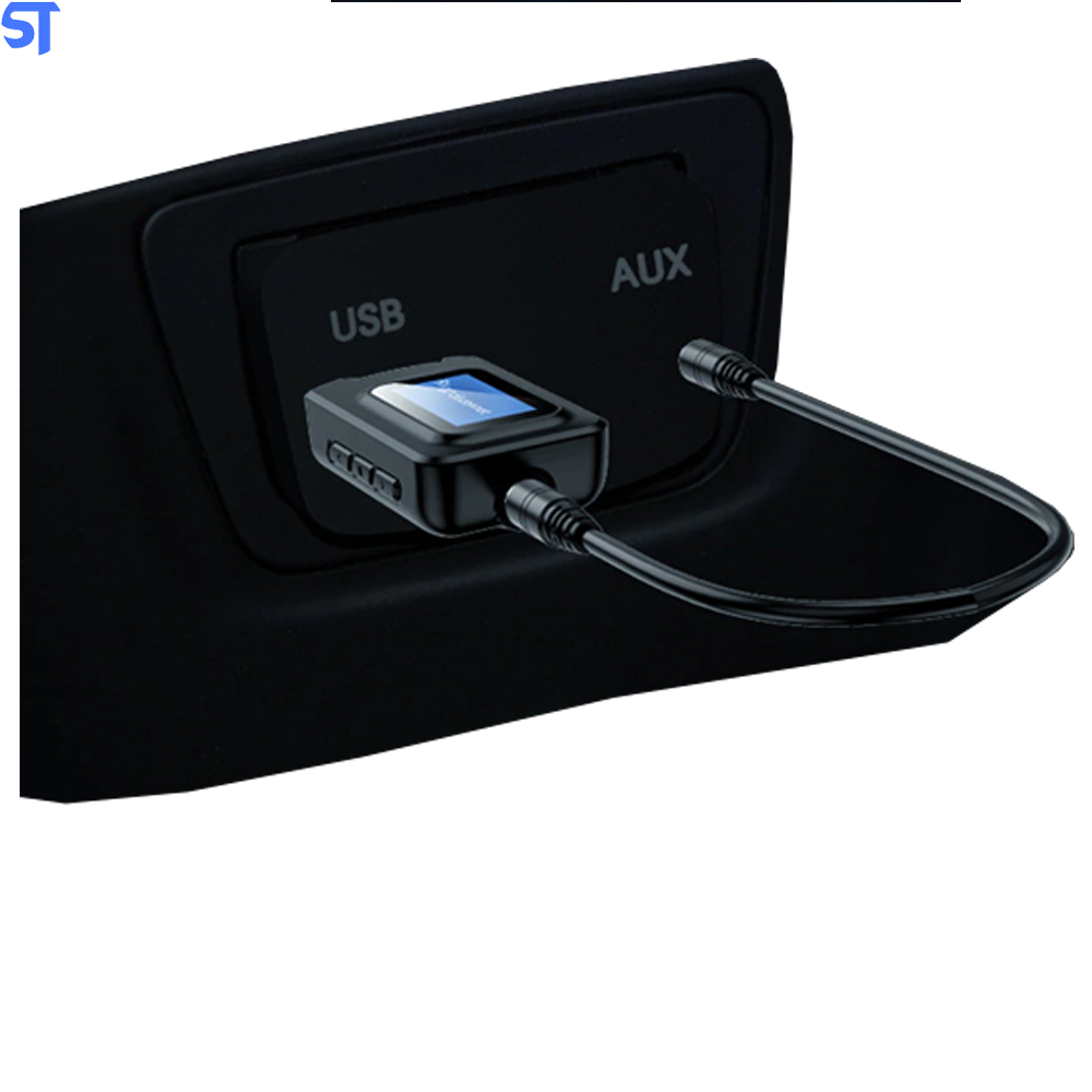 Adaptador Áudio Receptor Música Bluetooth 5.0 Usb Veicular E Som Com Cabo P2xP2