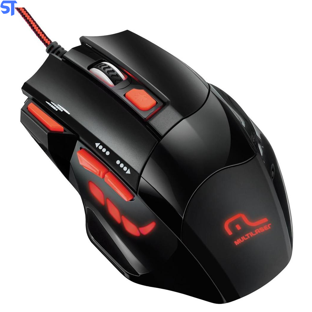 Mouse Optico Xgamer Fire Button Usb 2400dpi Preto e Vermelho - MO236