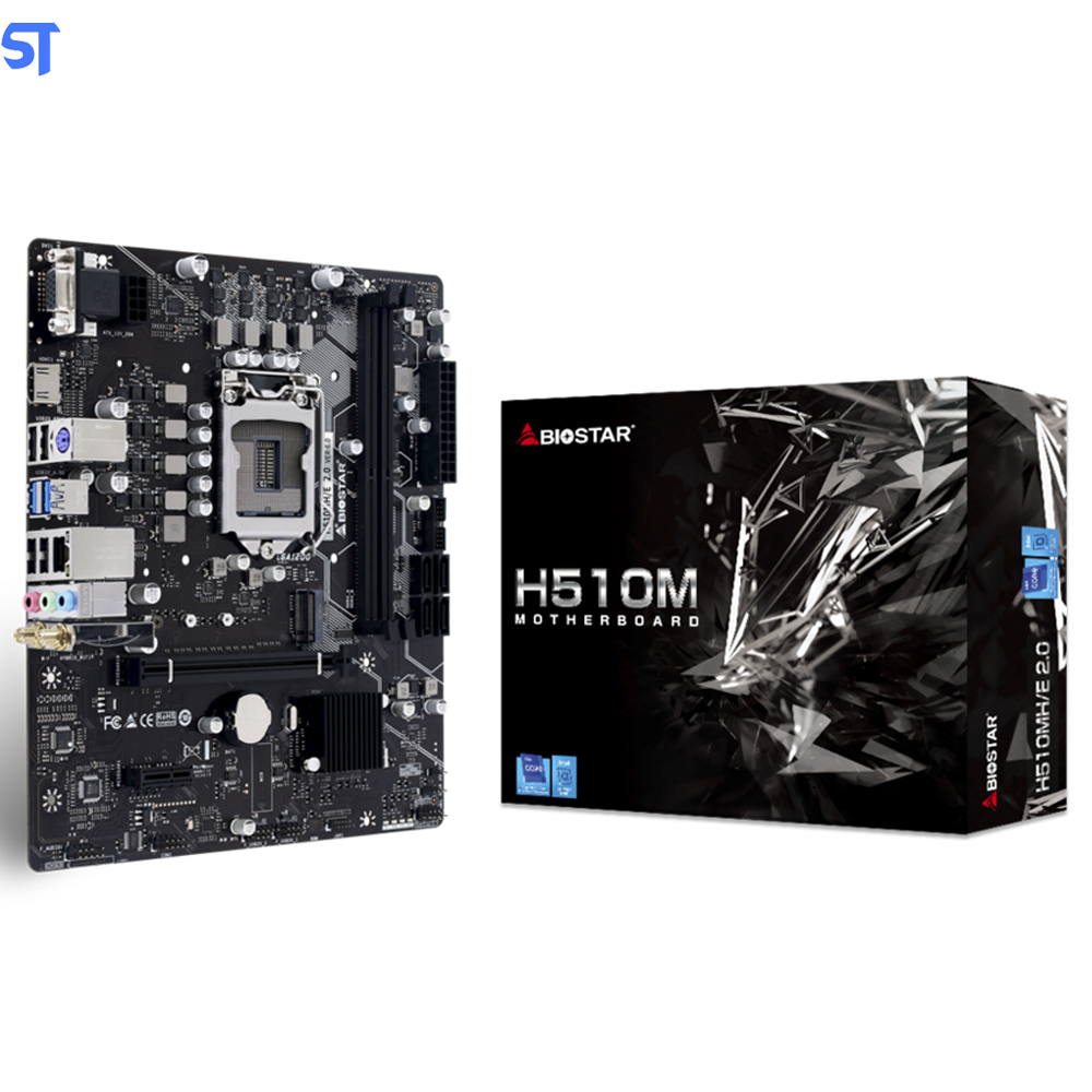 Placa Mãe Biostar H510MX/E 2.0, Chipset H510, Intel LGA 1200, mATX, DDR4
