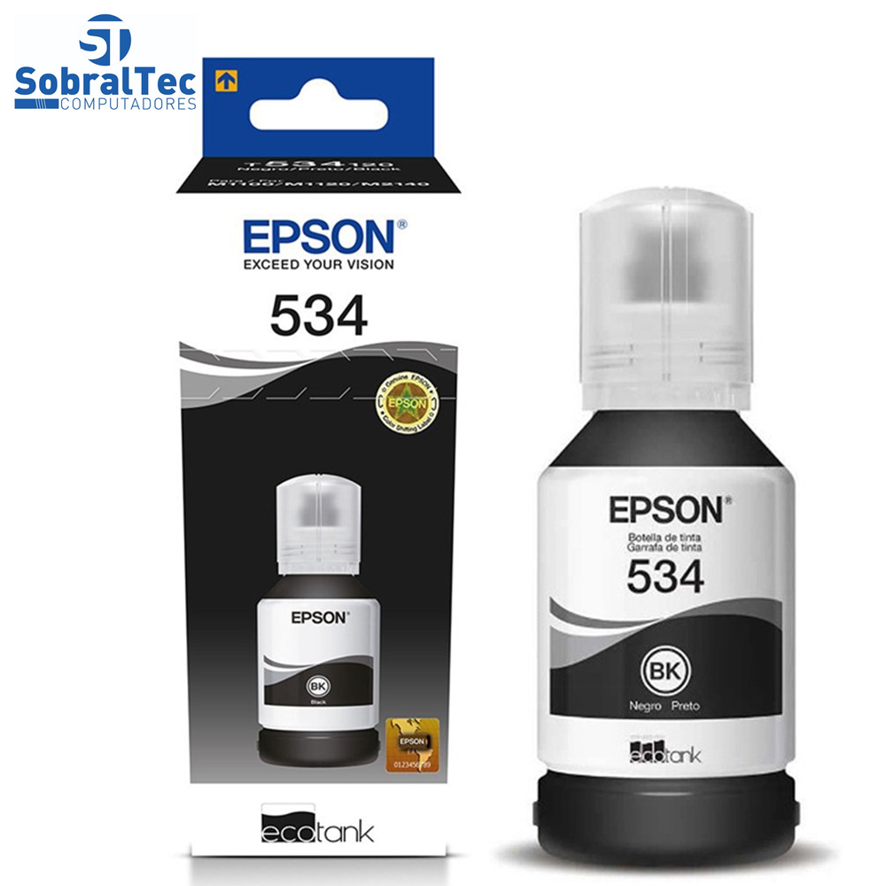 Refil De Tinta Epson T534120 Preto