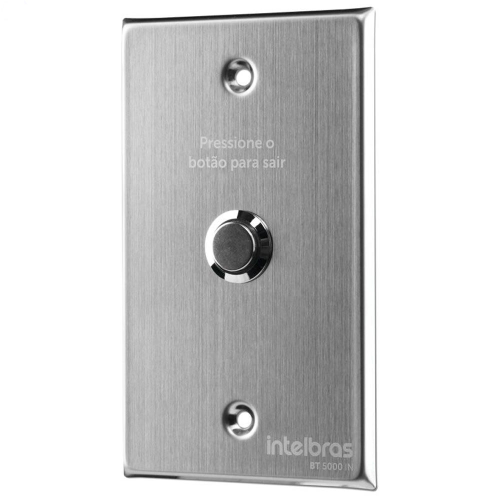 Botoeira Acionador de Abertura Inox Embutir 4x2 BT 5000 IN Intelbras