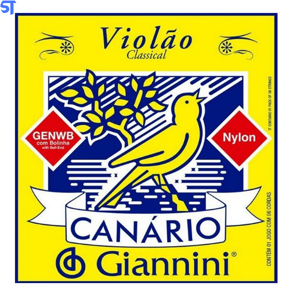 Encordoamento Giannini Violão Canário Nylon Com Bolinha GENWB