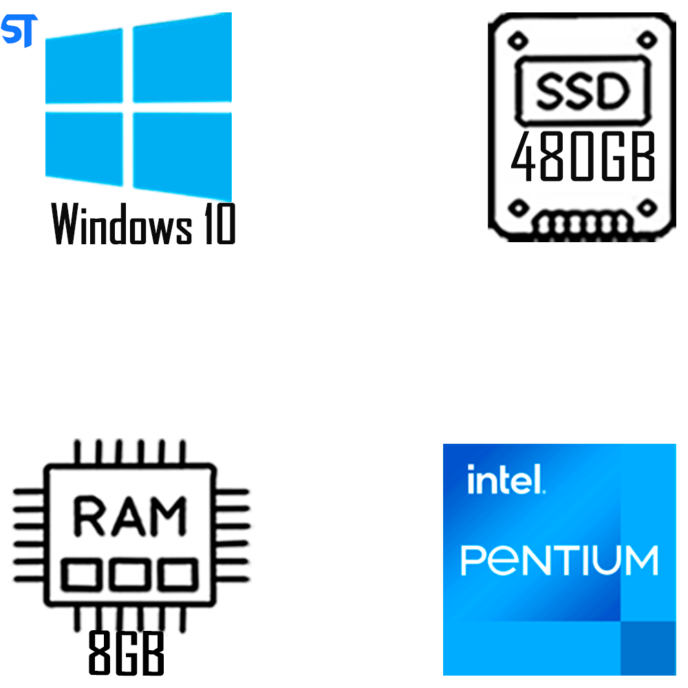 Computador Intel Pentium Dual Core G2030 3M - SSD 480 GB- Memória Ram 8GB - Com Monitor 19 HDMI / VGA -Windows