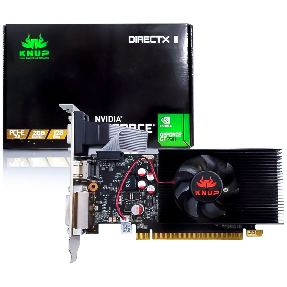 Placa de Video GT730 Nvidia GeForce 2GB DDR3 64Bit KNUP - KP-GT730/BB