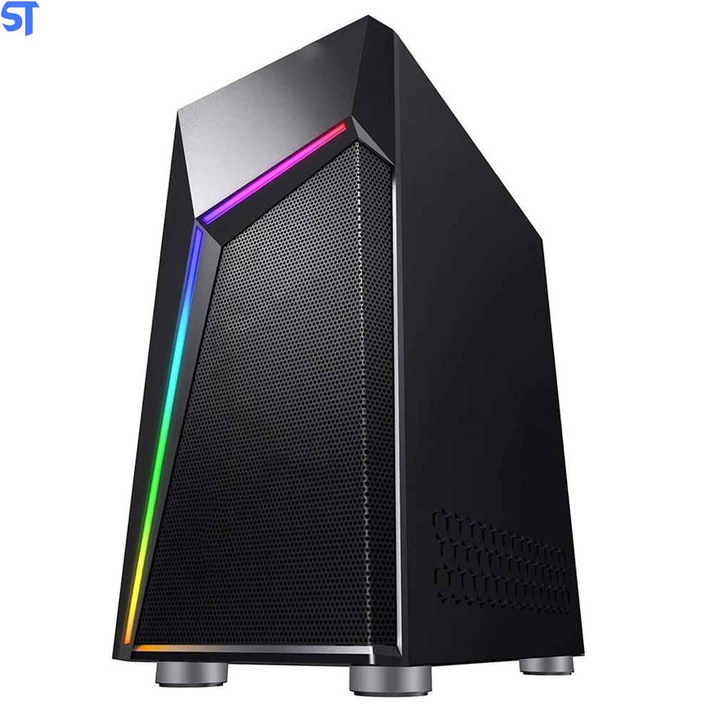 Gabinete Gamer Bg-020 Preto Bluecase - Sem Fonte / Led Rgb / Usb 3.0