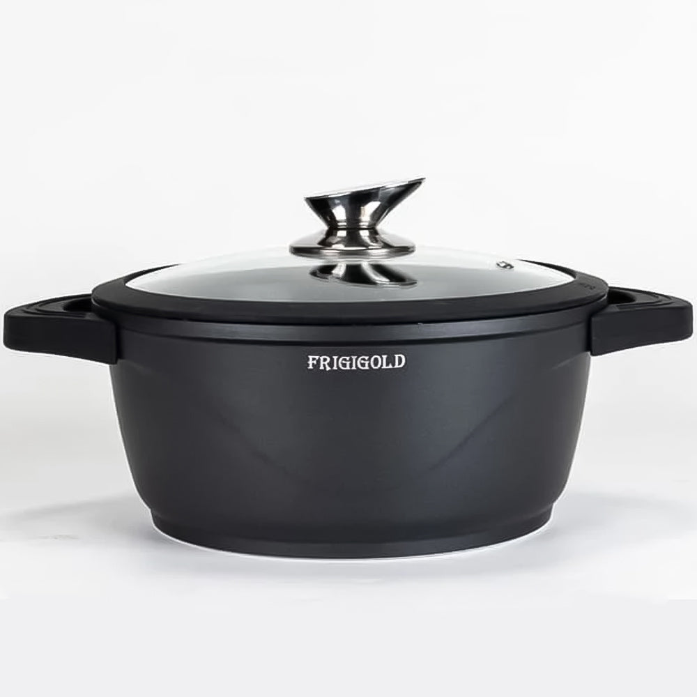 Conjunto de Panelas 4 Peças - Frigideira Wok 24cm + 3 Panelas 20cm, 24cm e 28cm + Tampas Frigigold