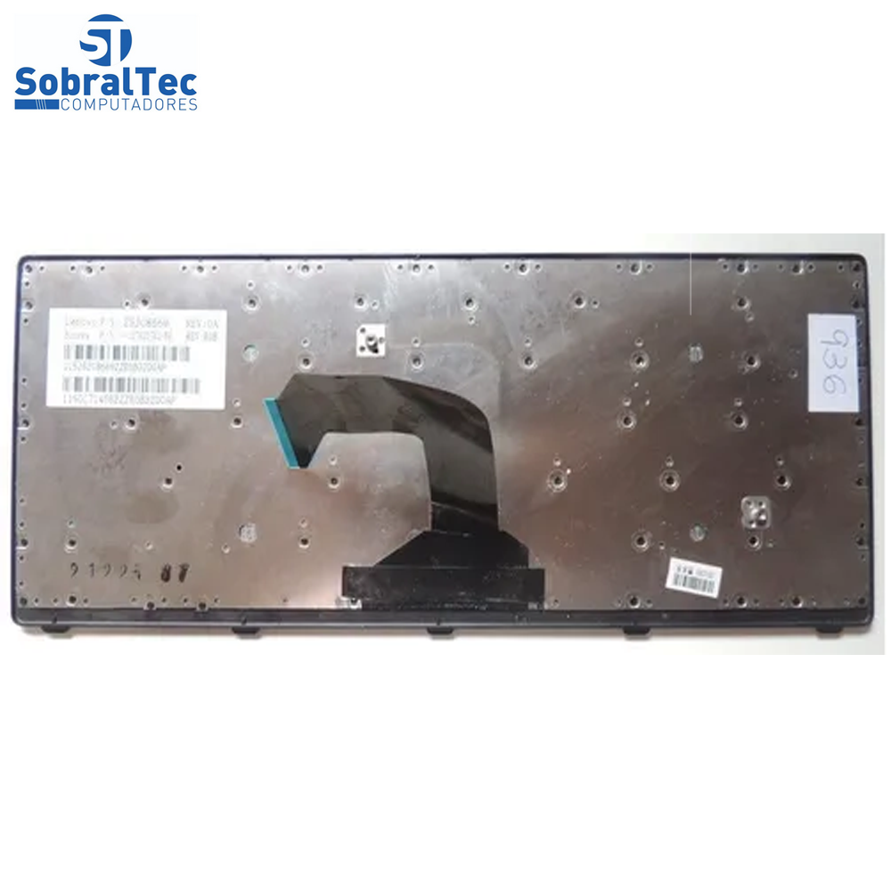 Teclado Notebook Compativel Com Ibm Lenovo S400 - Preto - Br - Silver Frame