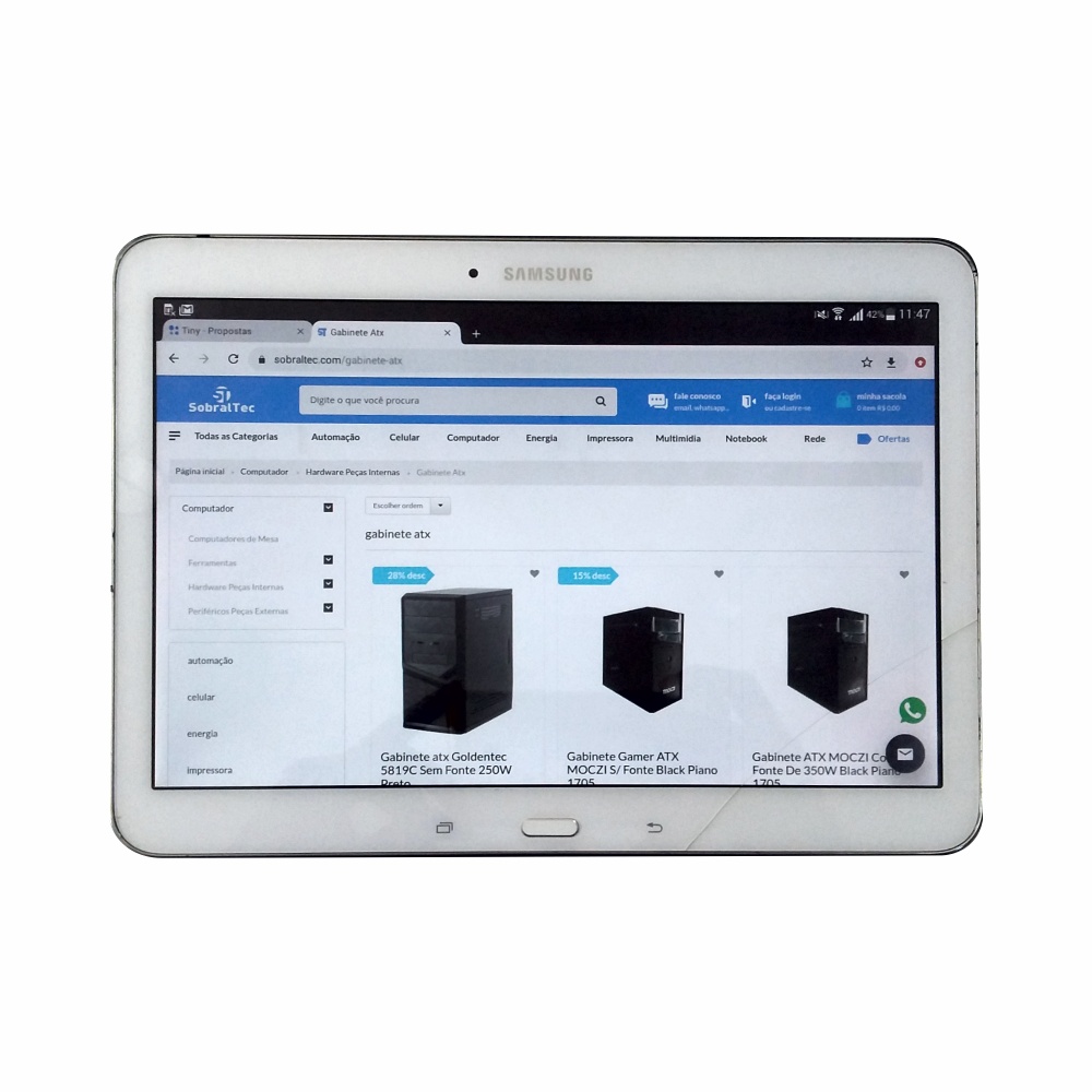 Tablet Samsung Galaxy Tab 4 Sm- T531Tela 10.1 Usado Com Tela Trincada