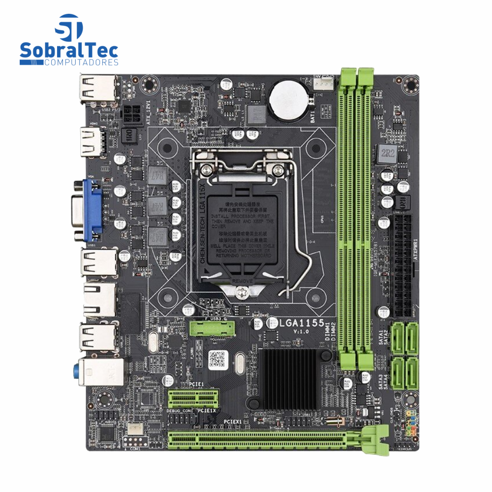 Placa Mãe H61 LGA 1155 DDR3 Dual Channels Memória 16G Wovibo Computer Store