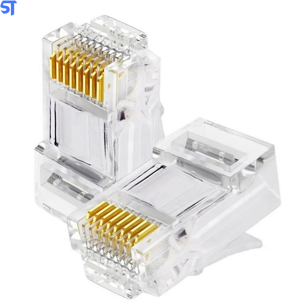 Plug Conector Modular RJ 45 CAT-5e Wurth Pacote com 100 (  Kit)
