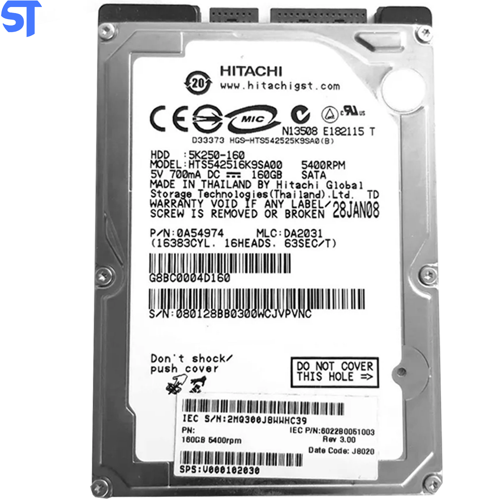 Hd De Notebook 160gb HtS542516K9SA00