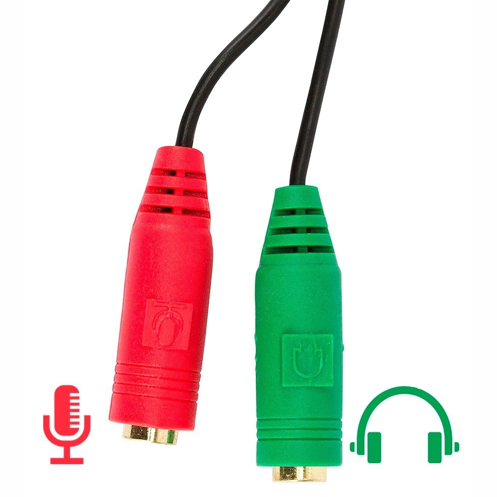 Cabo Adaptador P3 Para P2 Duplo Xt 2132 Para Microfone E Fone Headset