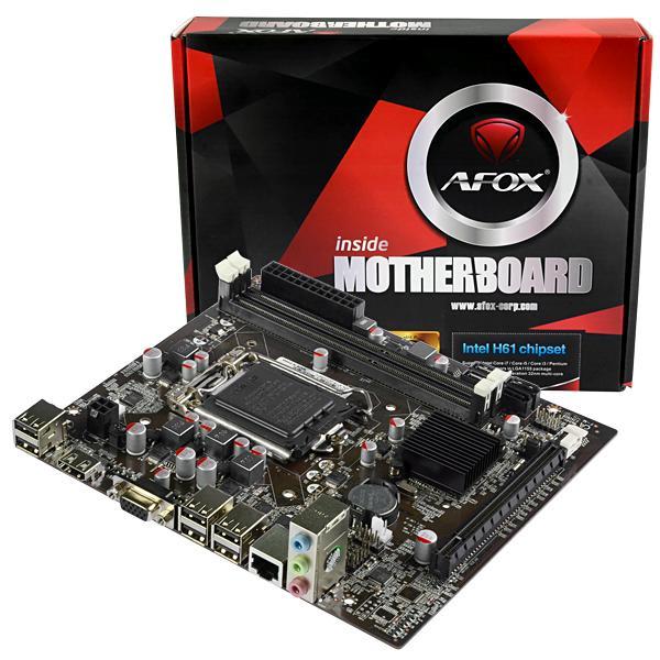 Placa Mãe Lga 1155 Ddr3 Afox Chipset Intel H61-MA5 Vga- Hdmi- Usb 3.0
