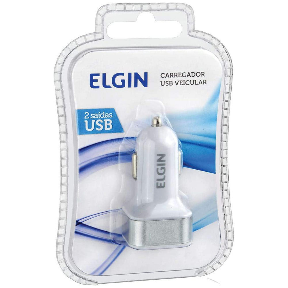 Carregador USB Veicular ,E 12V,S USB1A 10W Elgin 46RCV2USB000