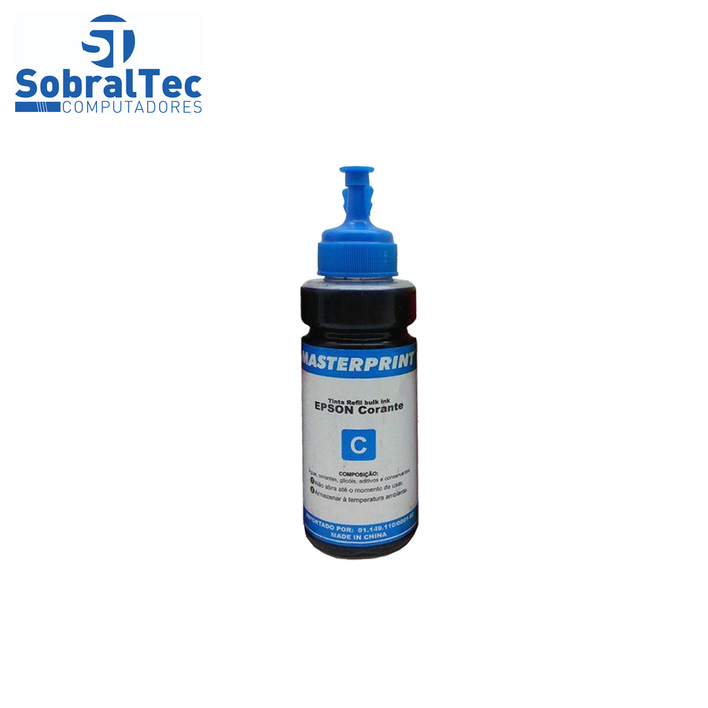 Refil de Tinta Master Bulk Ink Compatível com Epson e HP Corante 100ml C Ciano IMP. IND