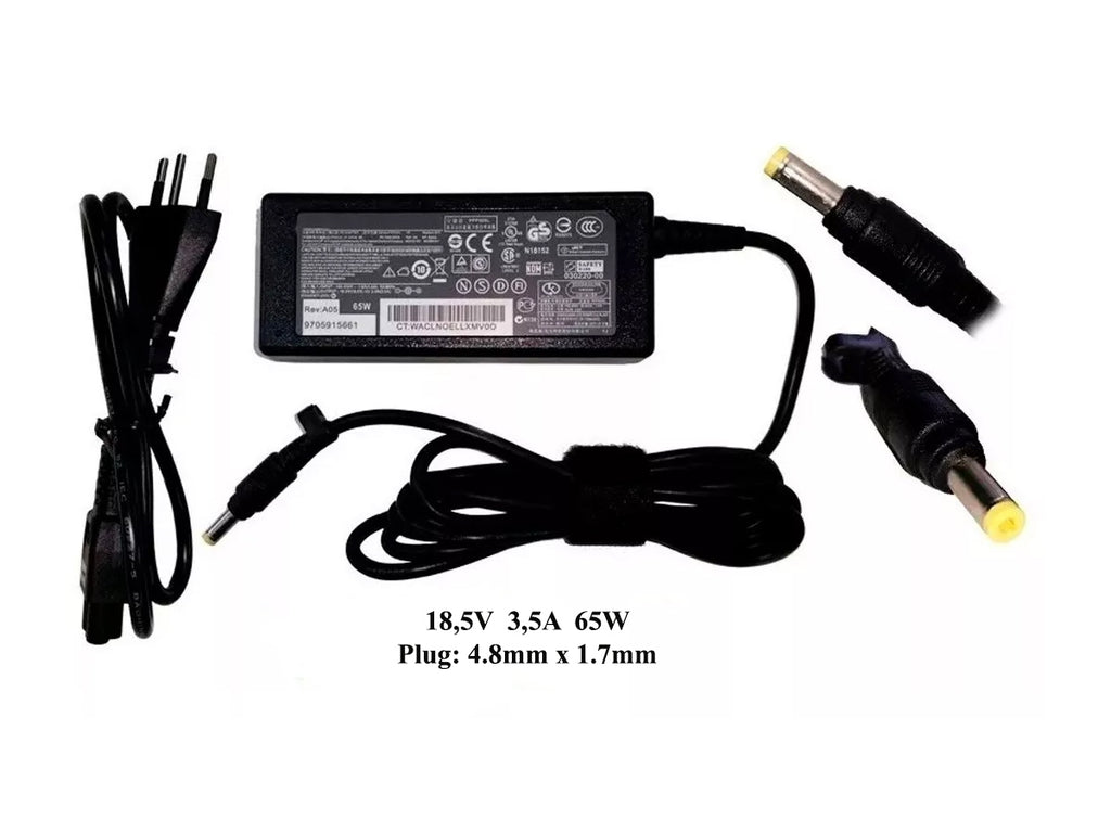 Fonte Notebook Hp 18.5v 3.33A Dv2000 Dv6000 Amaerlo Pino Fino (4.8 x 1.7)