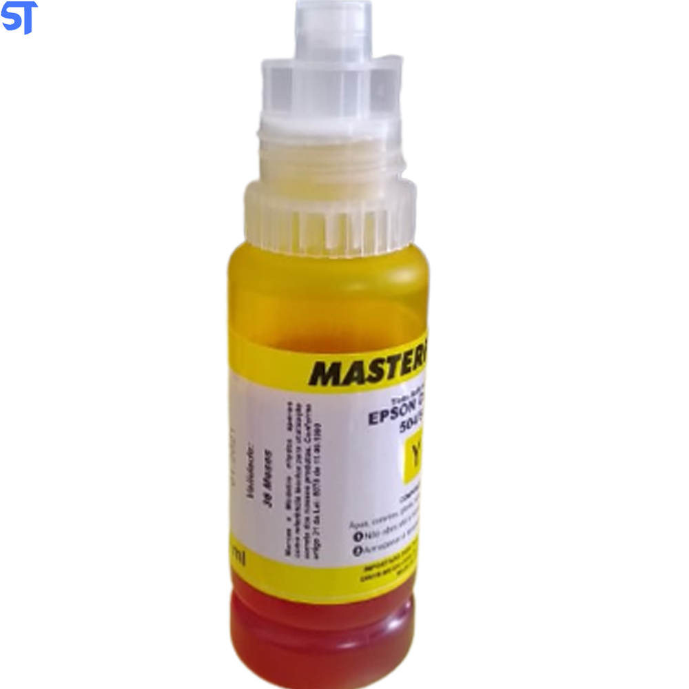 Refil de Tinta Epson Corante 504/544 Amarelo 70ML Masterprint Para Ecotank L4150 / L4160 / L4260 / L6171 / L6161 / L
