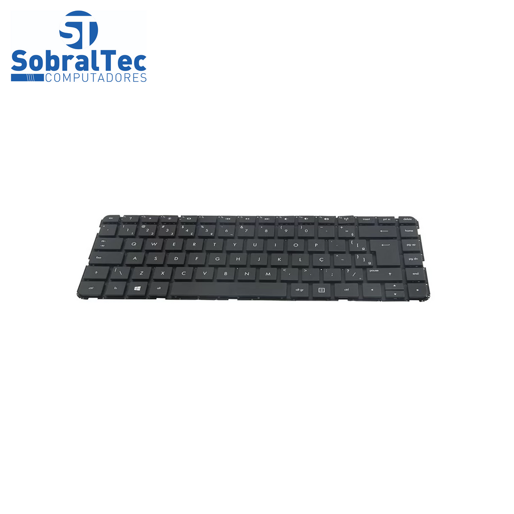 Teclado Notebook Compativel Com Hp Pavilion 14-B -Preto - Br -Sem Frame Flat Normal