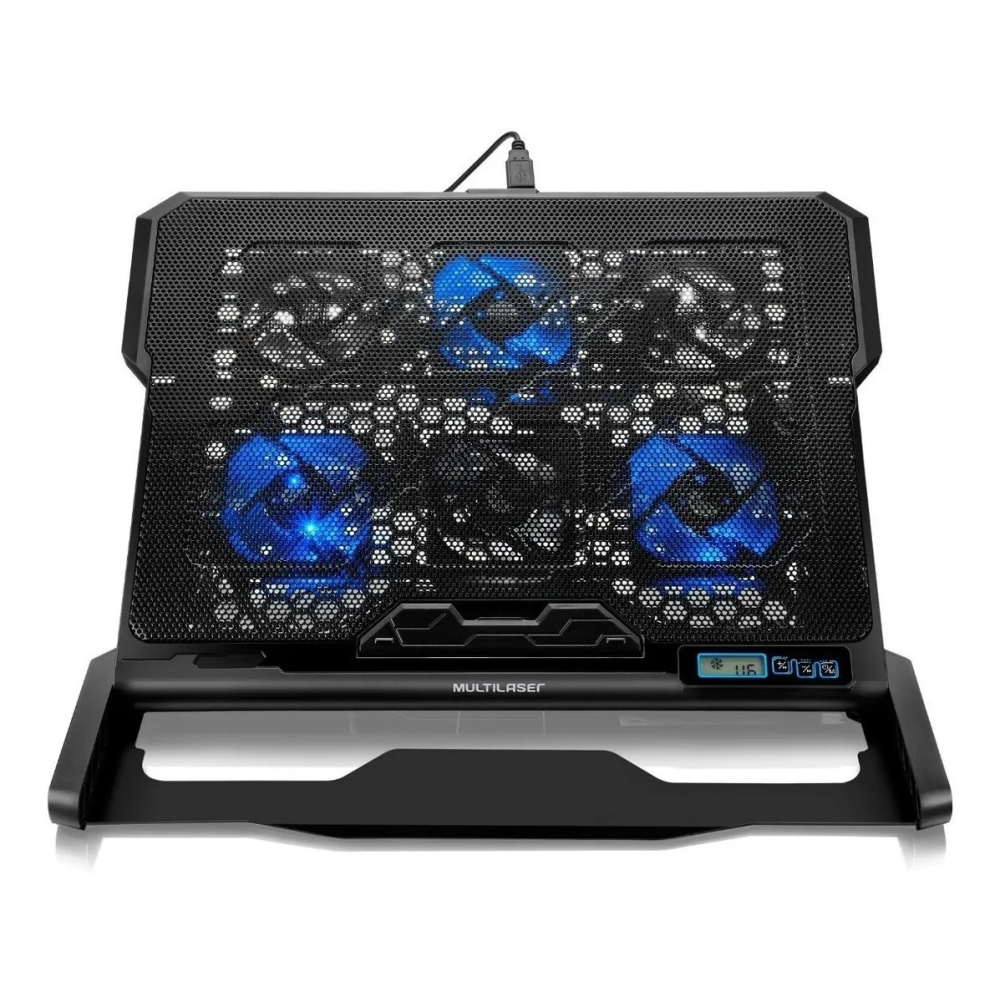 Base Refrigeradora Ergonômica com 6 Cooler Fans LED Azul Multilaser AC282