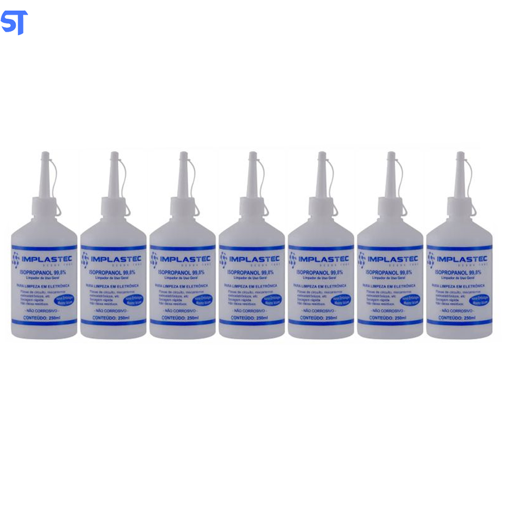 Álcool Isopropílico 99,8% Isopropanol Garrafa 250m Implastec