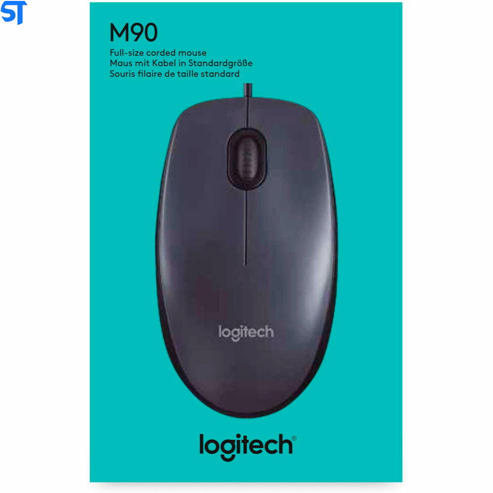 Mouse Logitech Óptico Usb Preto M90