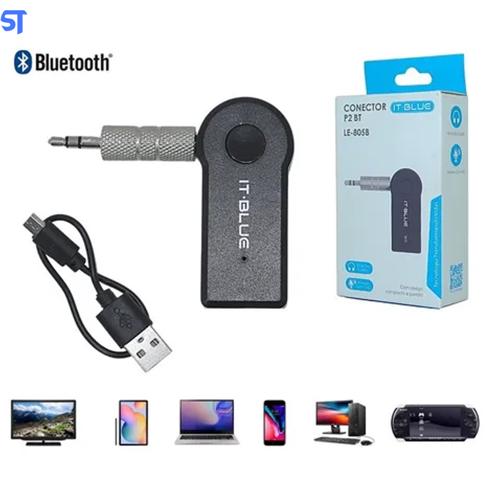 Adaptador Receptor Bluetooth Para Carro Usb P2 BT LE-805B