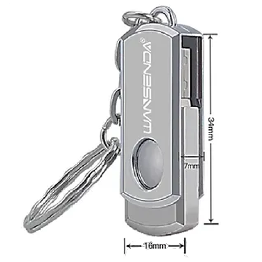 Pen Drive 16Gb Usb 3.0 Design Em Metal Plug And Play Prata - Wansenda