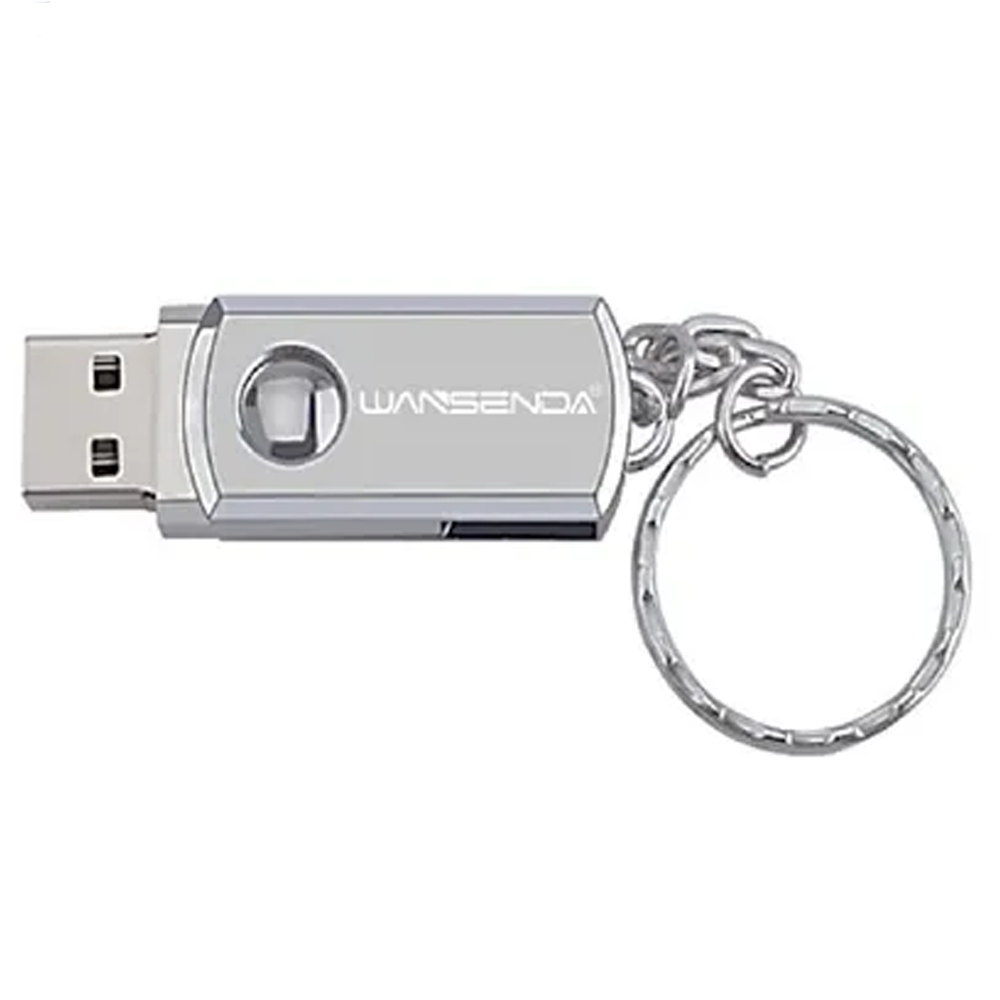 Pen Drive 16Gb Usb 3.0 Design Em Metal Plug And Play Prata - Wansenda