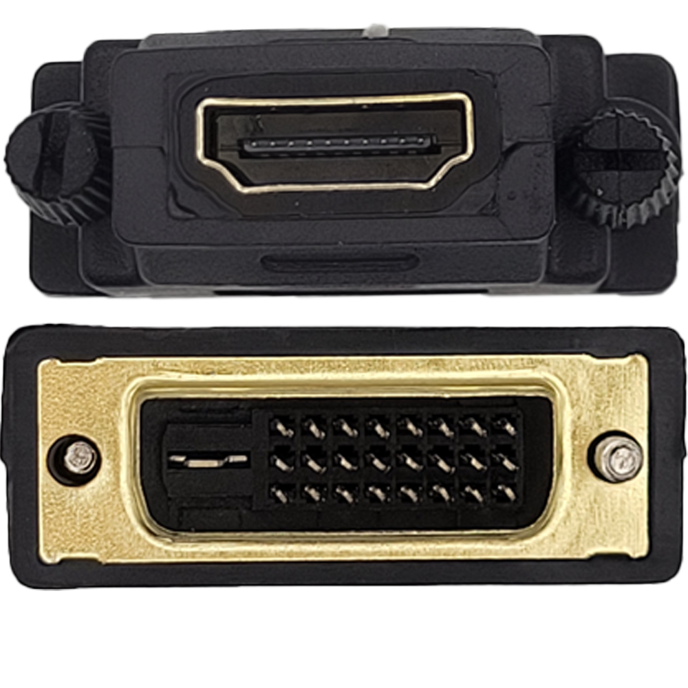 Adaptador Conector Dvi 24+1 Macho Para Hdmi Fêmea Banhado a Ouro