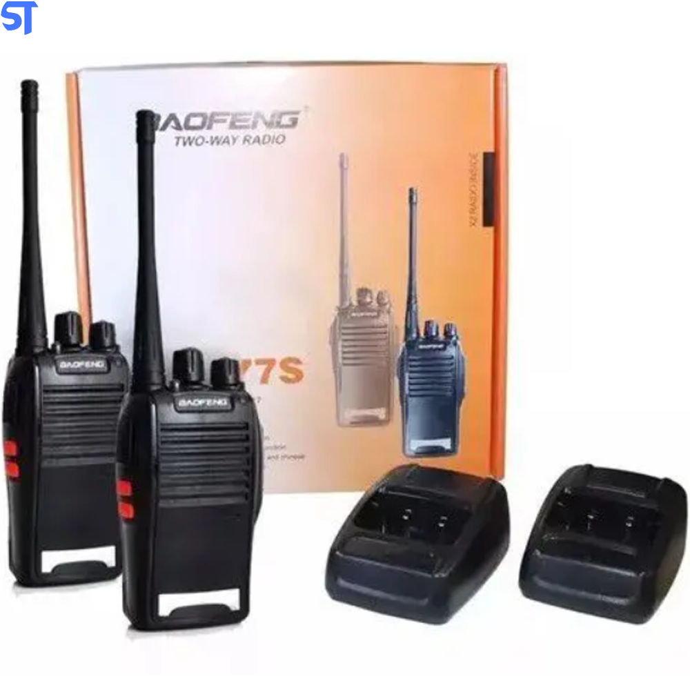 Kit 2 Radio Comunicador Walk Baofeng Bf-777s Alcance 9km + Fone