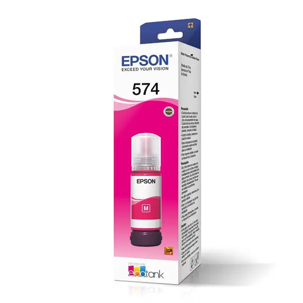 Refil de Tinta Epson 574 Magenta M 70ml Original T574120 para EcoTank L8050/ L18050