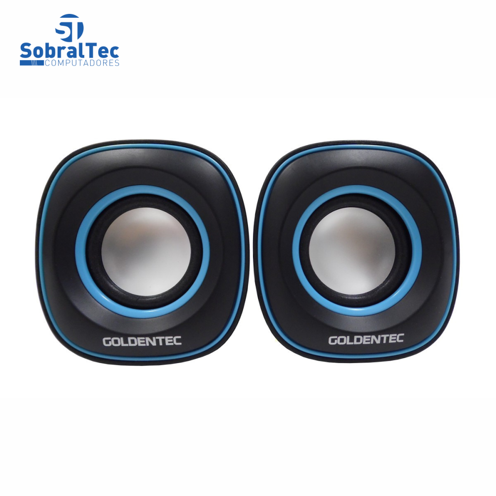 Kit Multimídia Mouse Óptico, Teclado ABNT2 e Caixa De Som 2.0 Goldentec