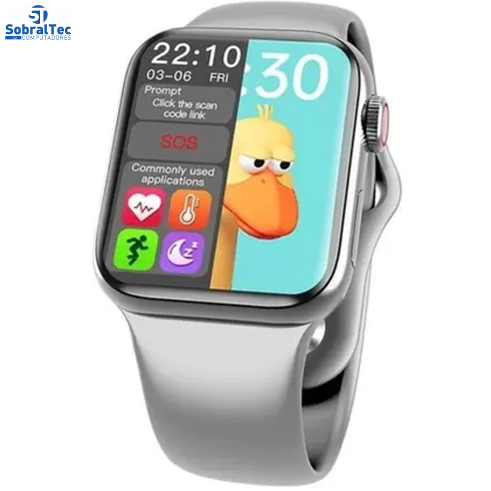 Relógio SmartWatch HW12 Cinza 40mm Tela Infinita Com Sensor Cardíaco