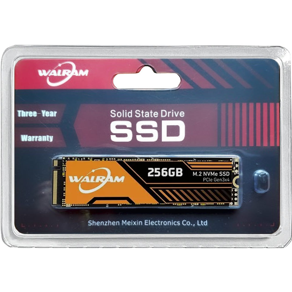 SSD M.2 NVME 256GB Walram 2000Mb/s Leitura 1800Mb/s Escrita
