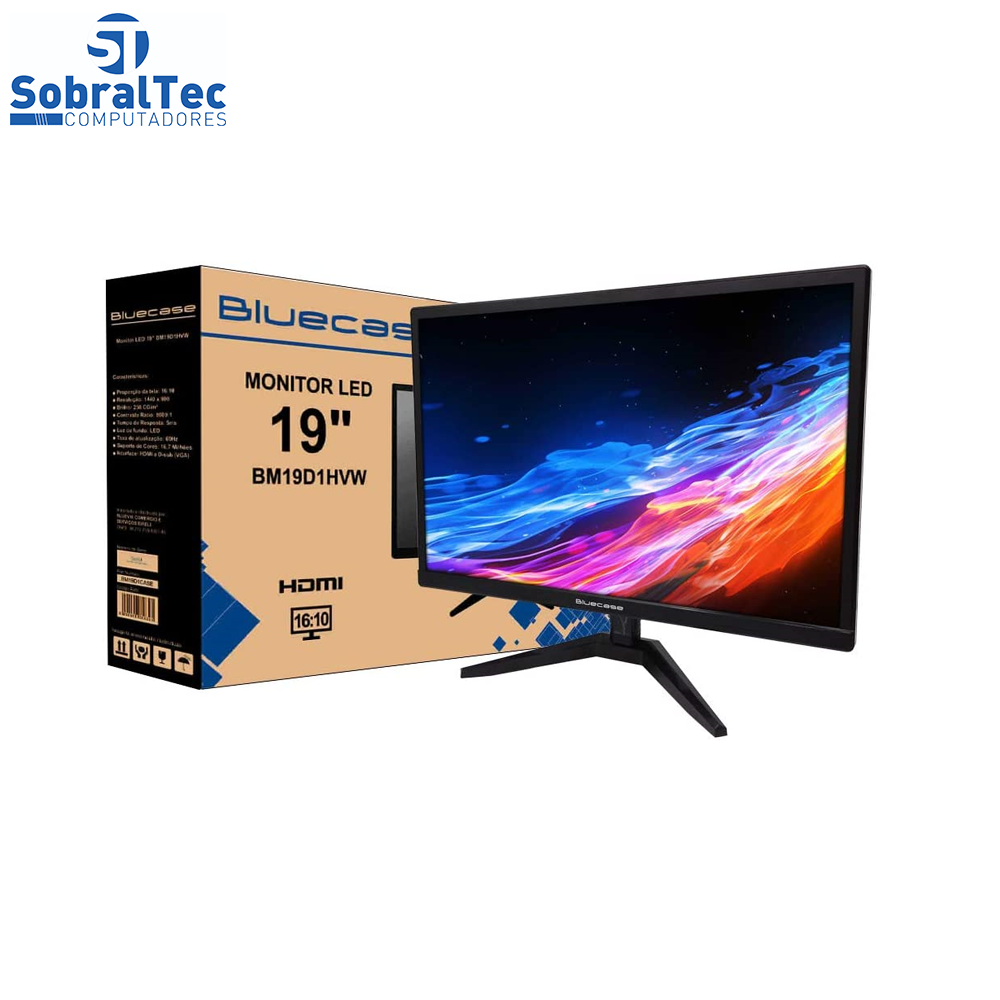 Monitor 19 Polegadas Led Bm19d1hvw Bluecase - Hdmi / Vga