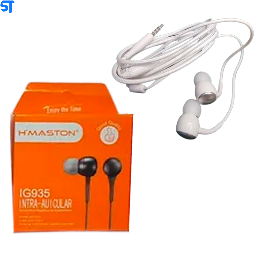 Fone De Ouvido Intra-Auricular H'mAston Branco- lg935