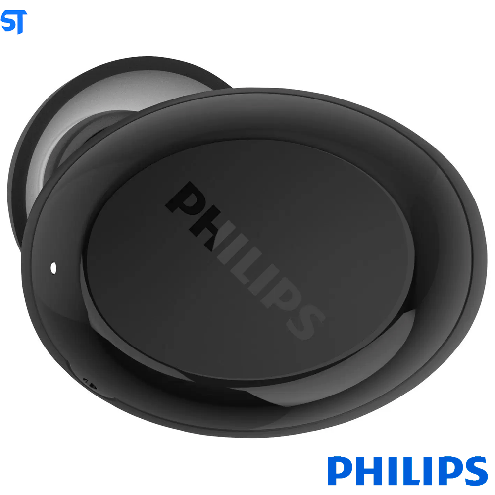 Fone De Ouvido Bluetooth Philips Tat1235Bk Preto Tws Com Microfone E Bateria De Até 18H, Resistente À Água Ipx5