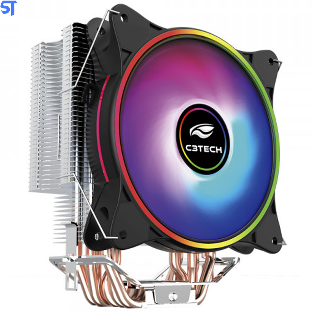 Cooler para Processador, 120mm, LED Multicores, Intel e AMD - FC-L100M- C3Tech